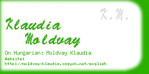 klaudia moldvay business card